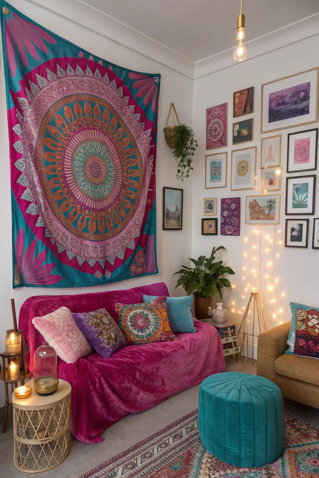 Celebrate your individuality with a room that screams creativity and color. 🌈 #IndieAesthetic #CreativeSpaces