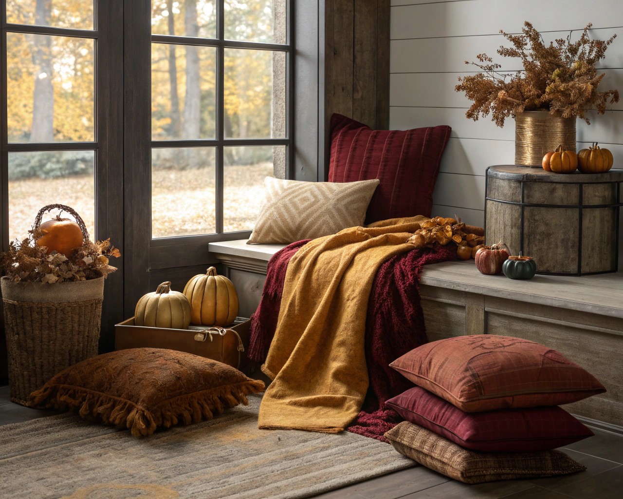 A transition to warmer fabrics and finishes welcomes the fall season.