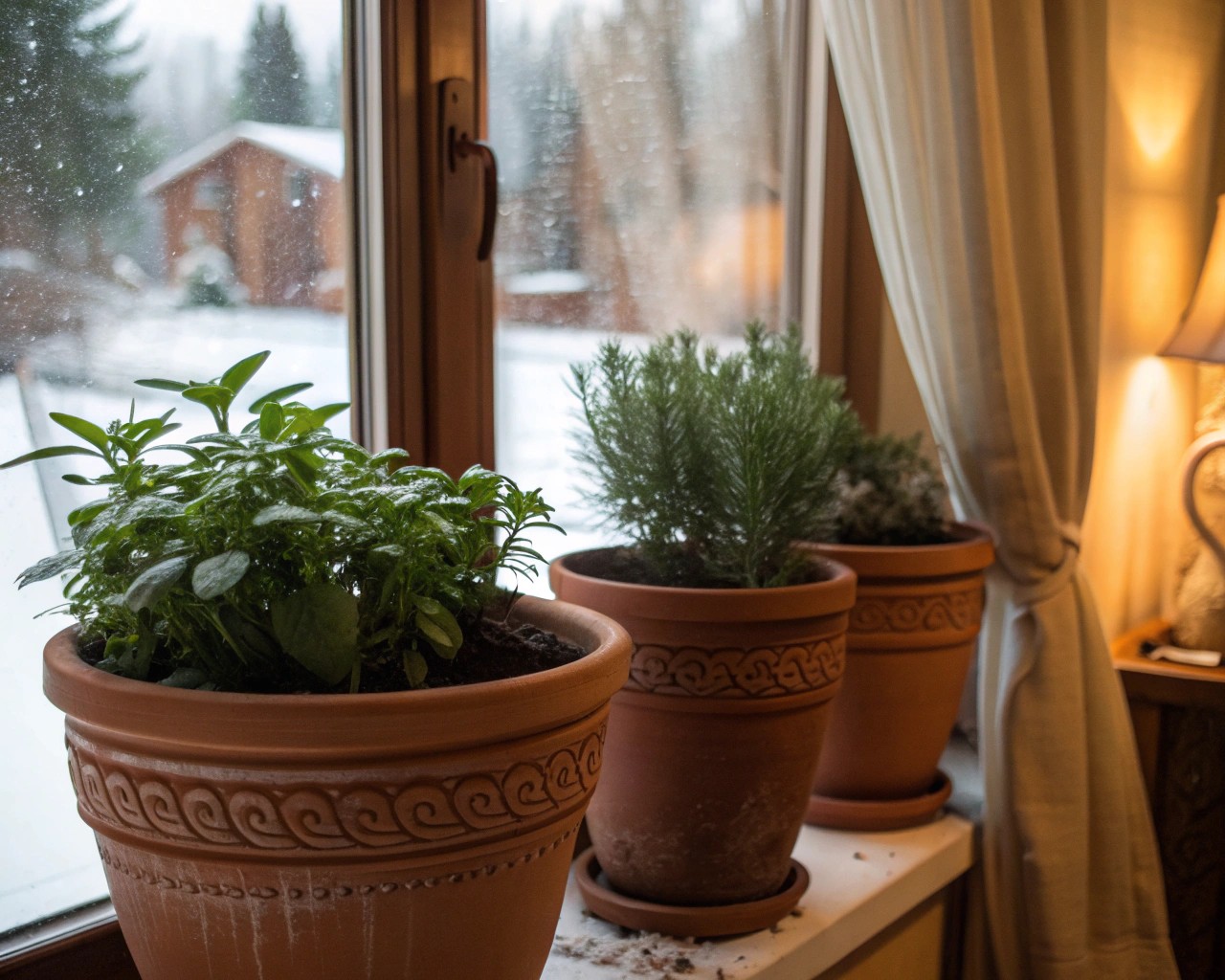 Adaptations for using terracotta planters in varying climates to ensure plant vitality.