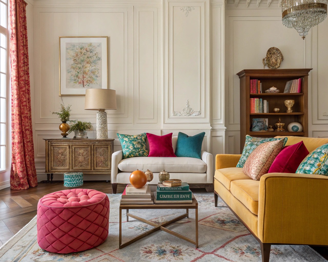 Choosing the right accent colors is a harmonious blend of intuition and color theory.