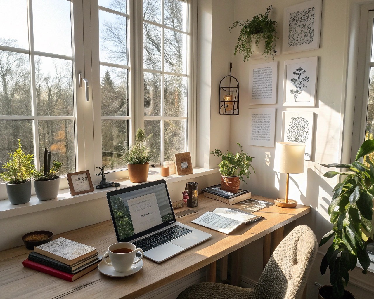 Midday light creating an energetic and productive environment.