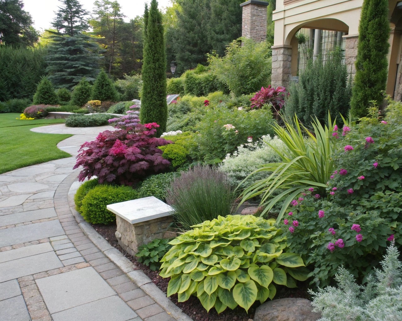 Using the Rule of Three in garden design creates harmonious landscapes.