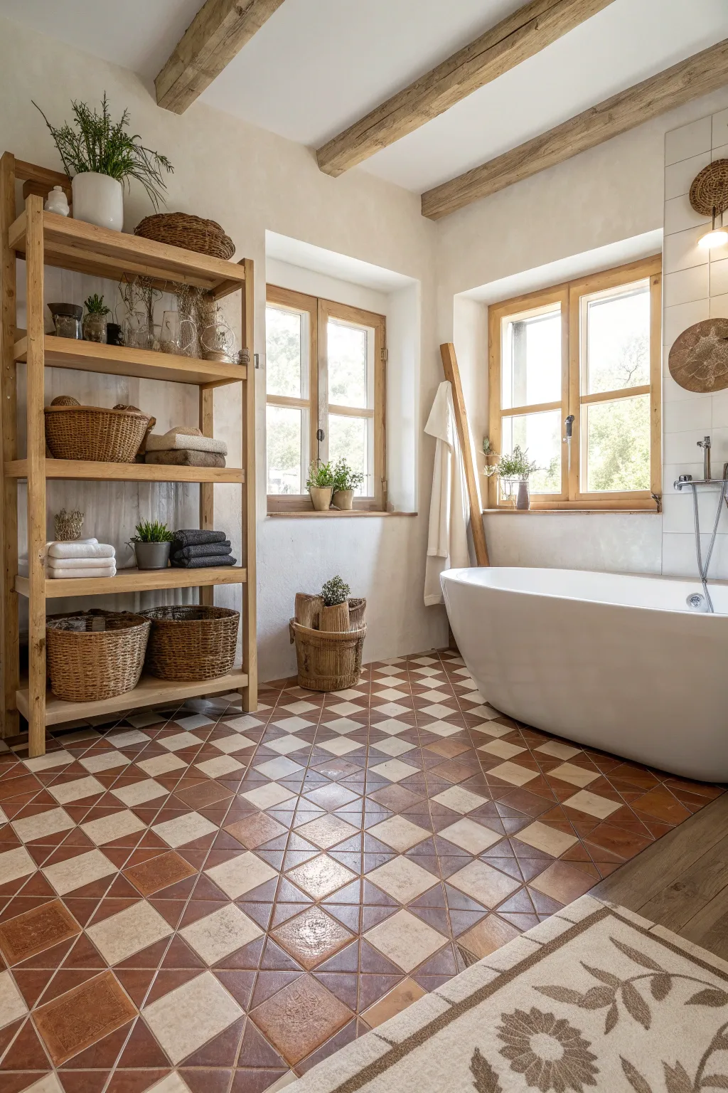20+ Inspiring Brown Bathroom Tile Ideas