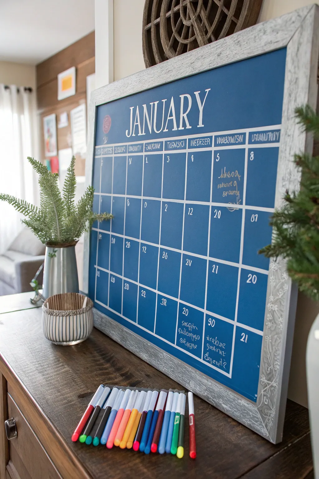 18+ Creative January Chalkboard Calendar Ideas