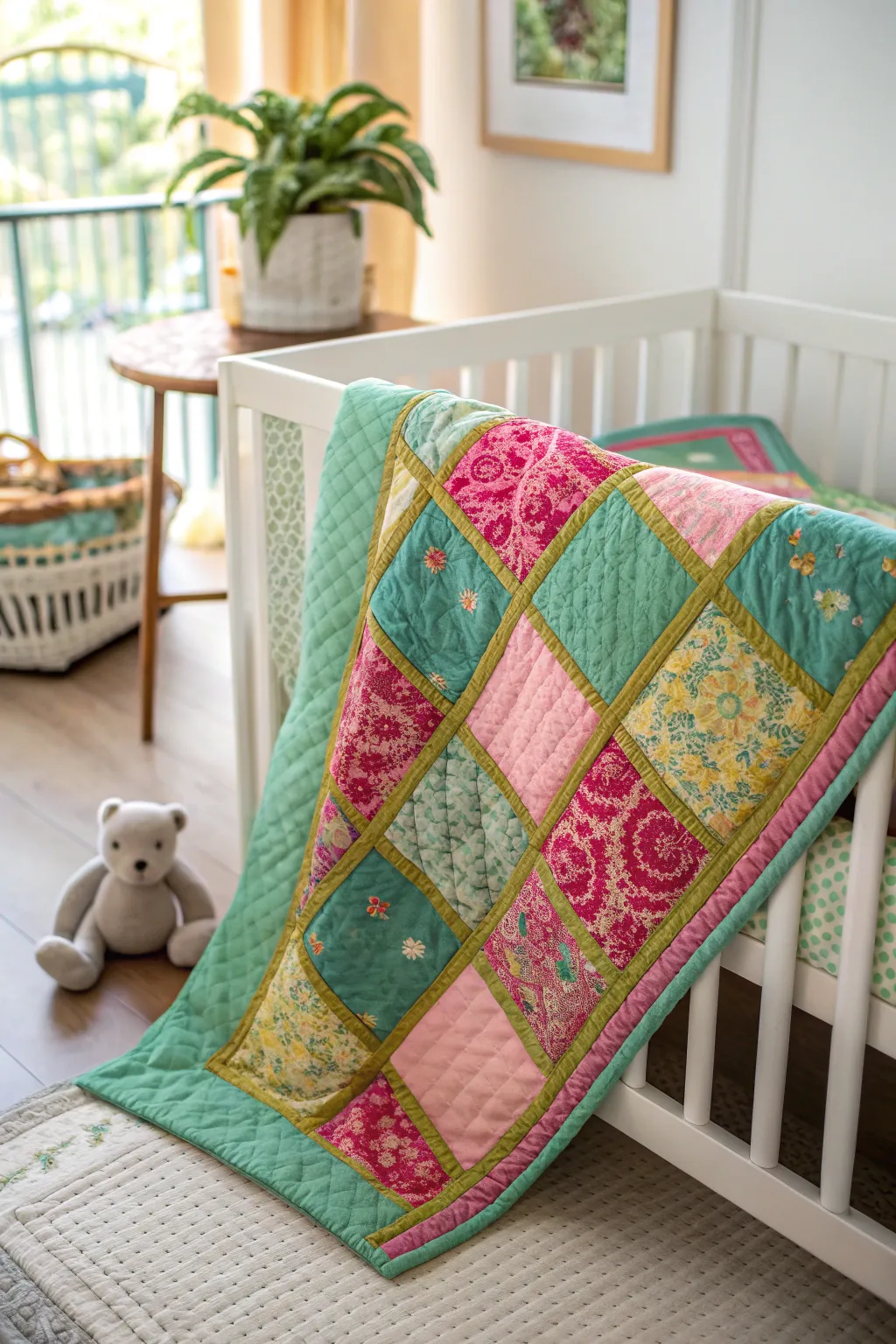 19+ Charming Sage Green & Pink Nursery Ideas