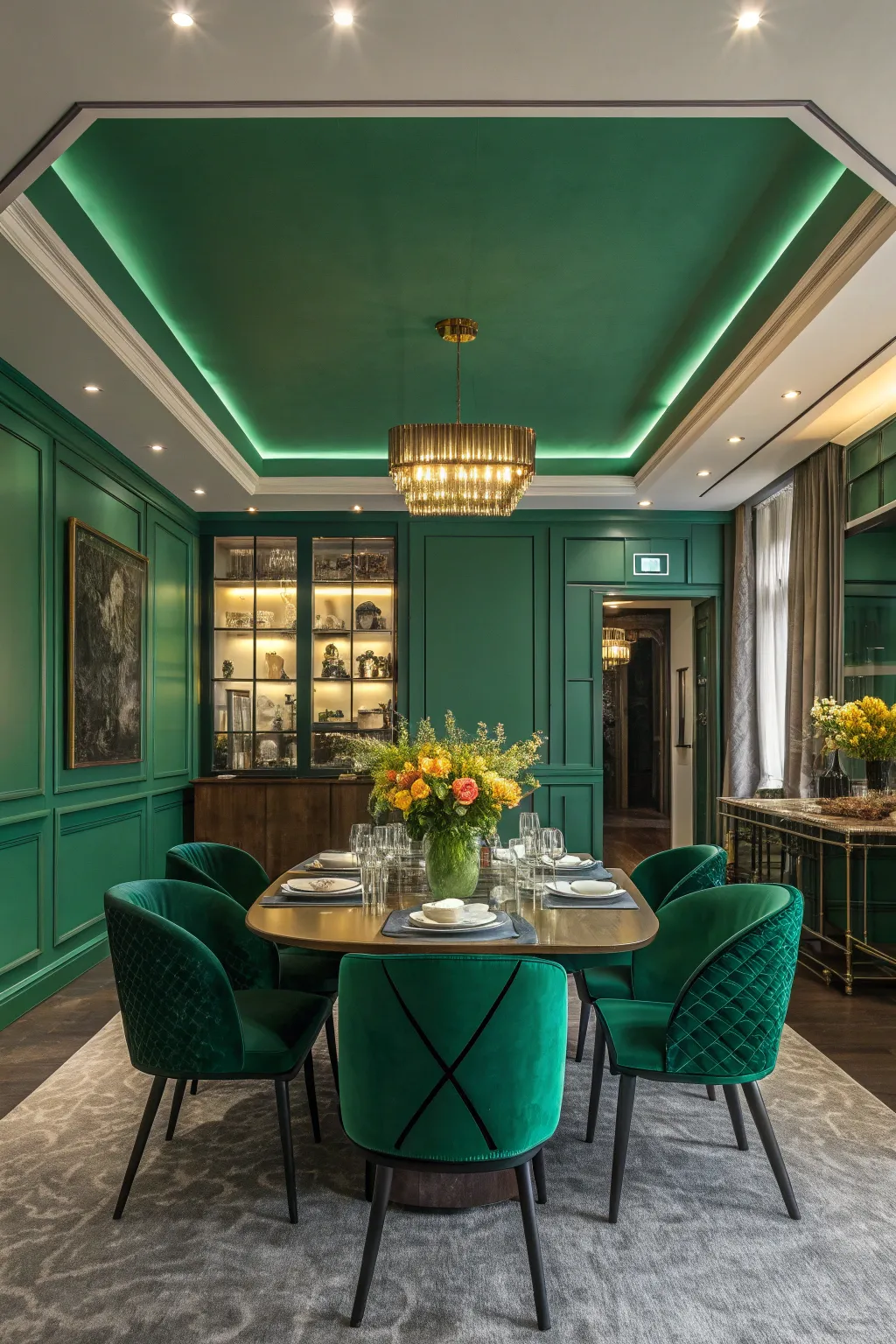 20+ Stylish Green Dining Room Ideas