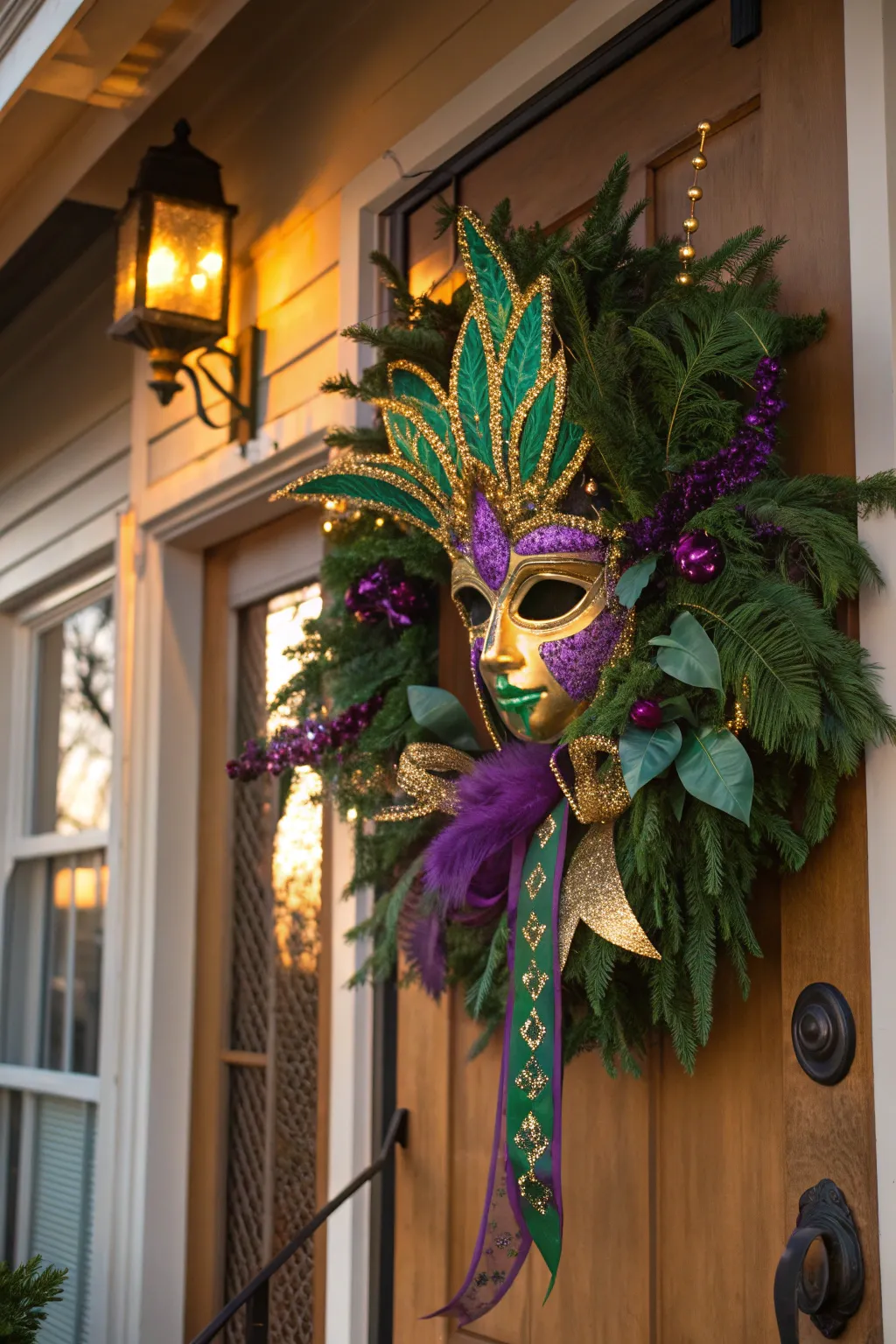 18+ Creative Mardi Gras Wreath Ideas