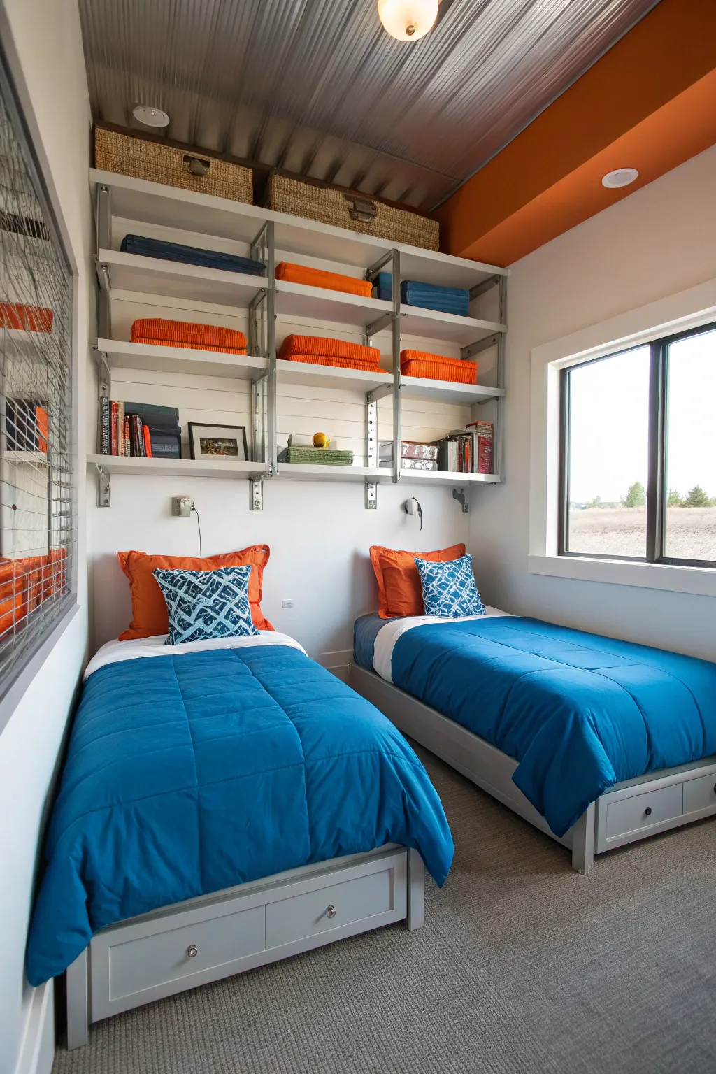 19+ Creative 2 Full Size Beds in One Room Ideas