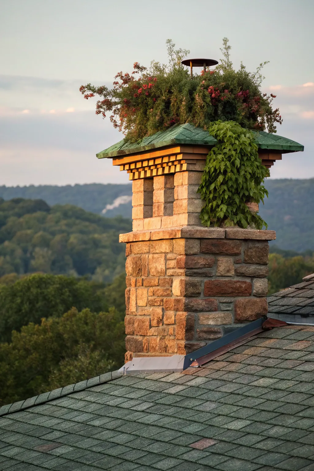 18+ Stylish Brick Chimney Cap Design Ideas