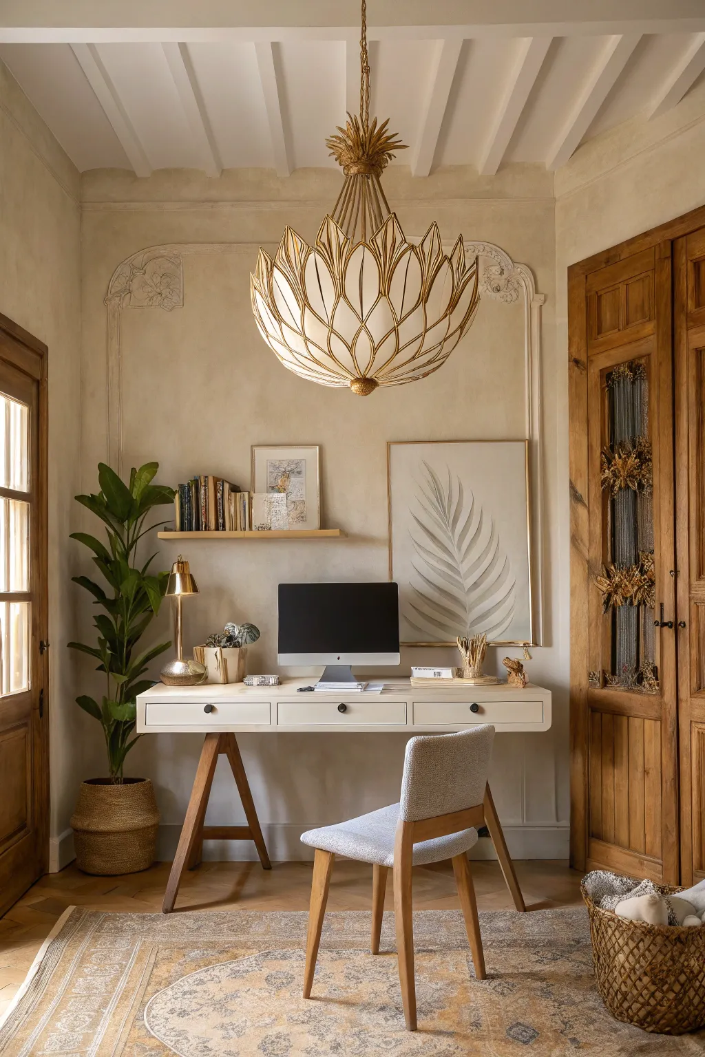 18+ Elegant Home Office Chandelier Ideas