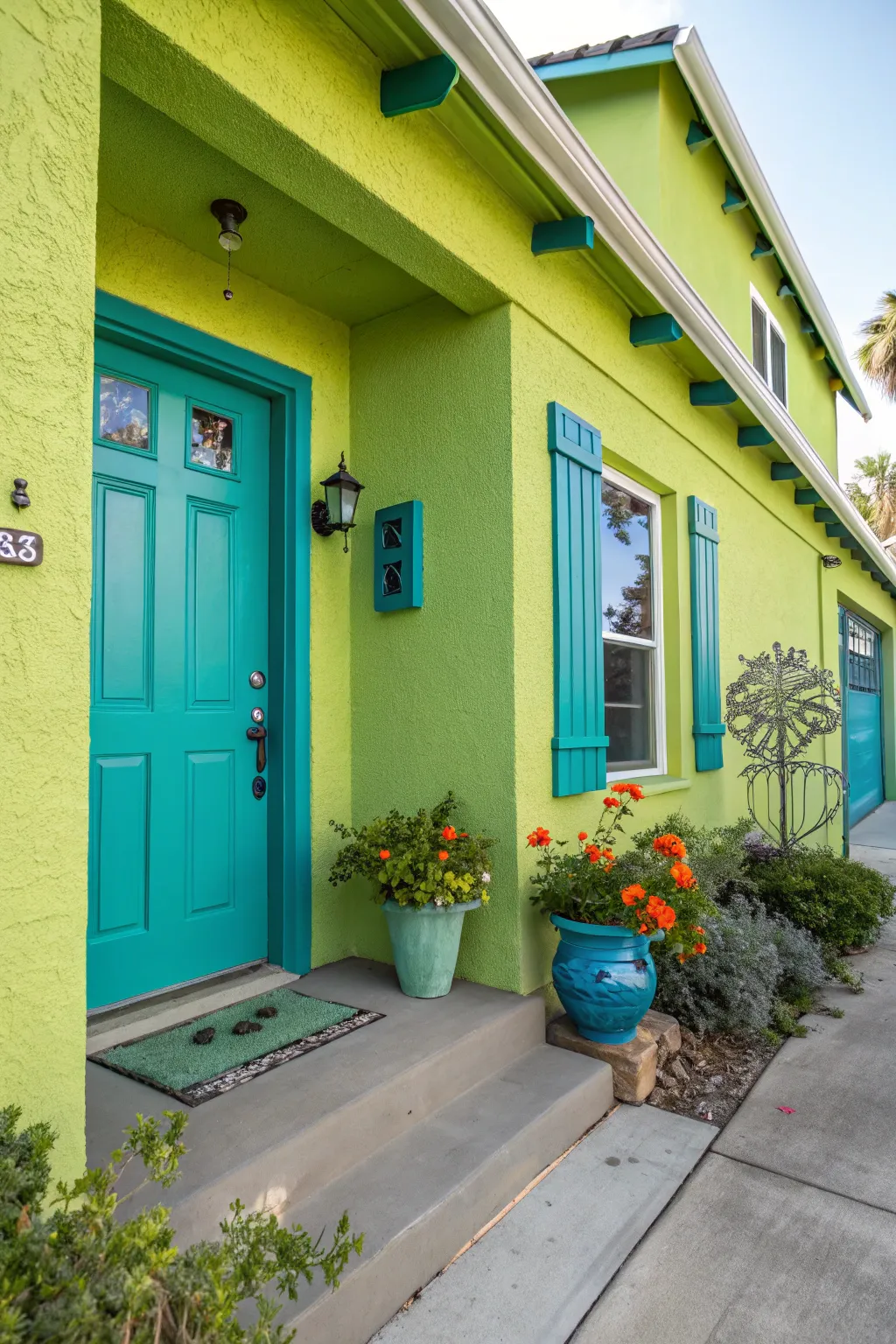 18+ Inspiring Green Modern Exterior House Paint Ideas