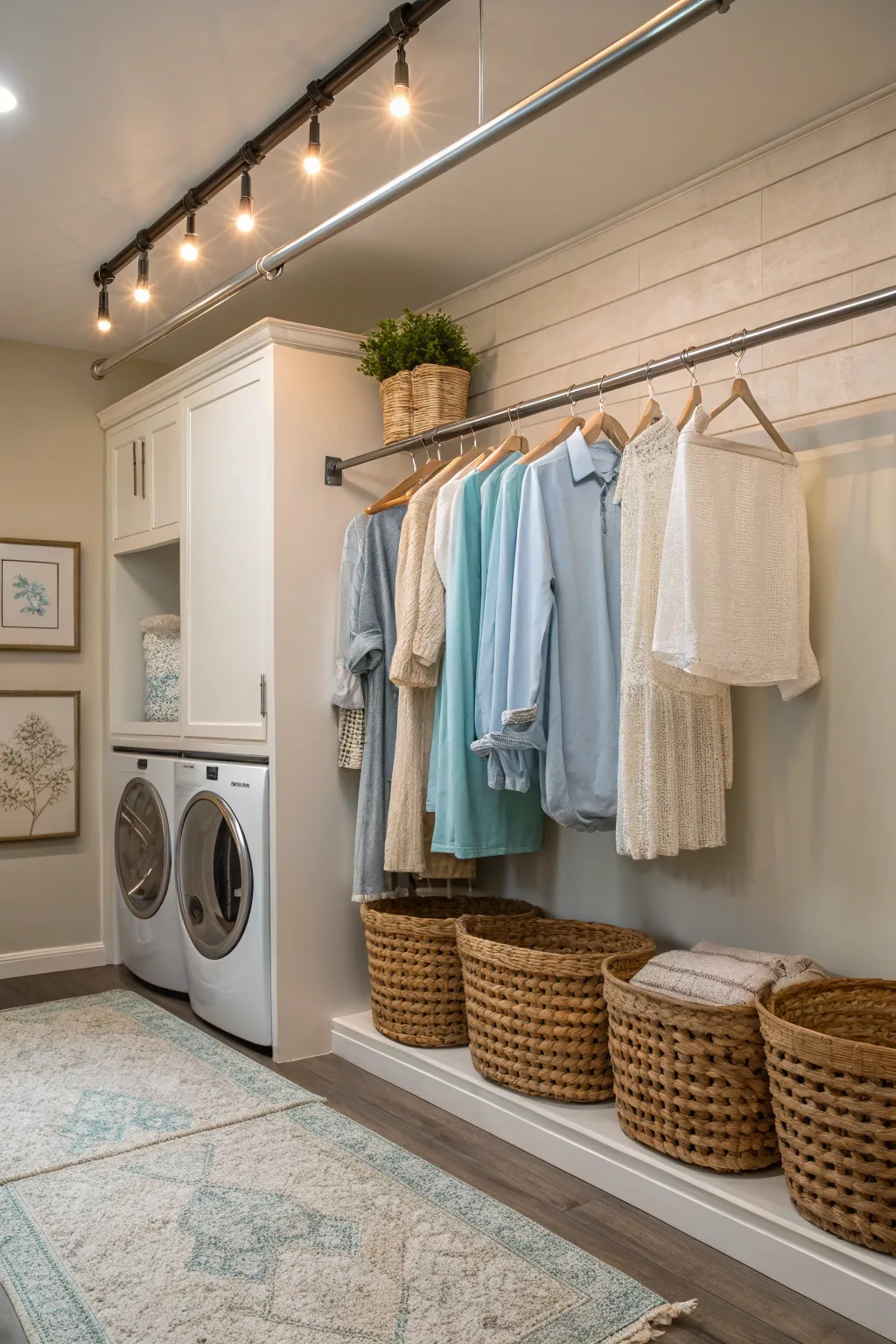 18+ Smart Ways to Hang Clothes in Your Laundry Room
