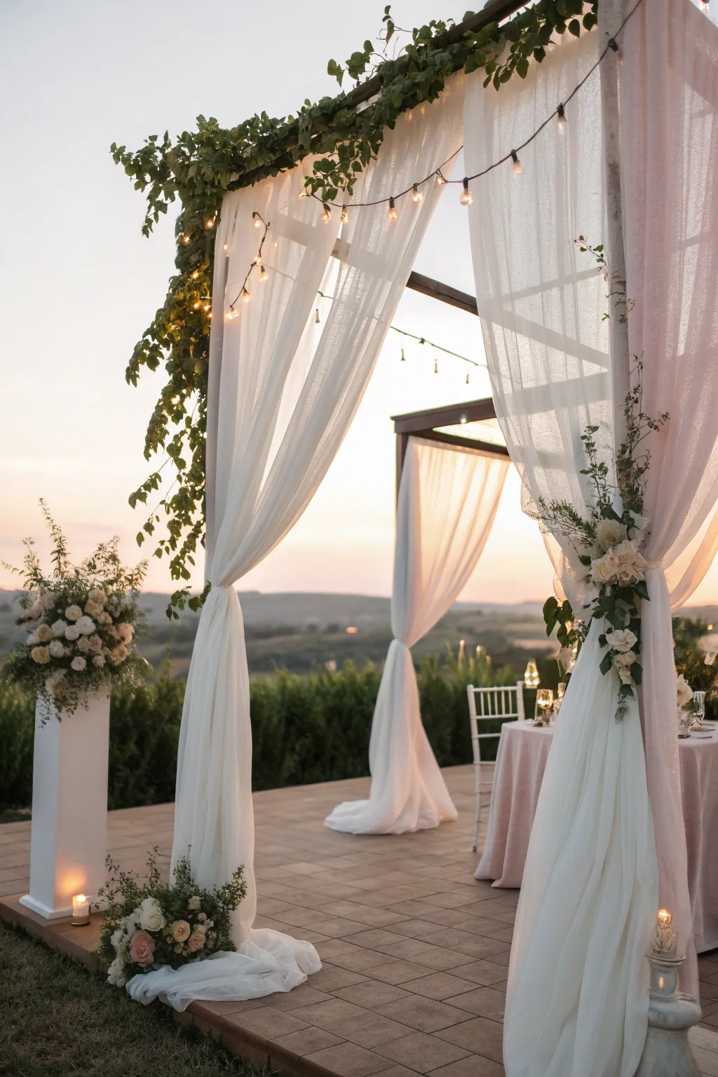 20+ Elegant Wedding Reception Draping Ideas