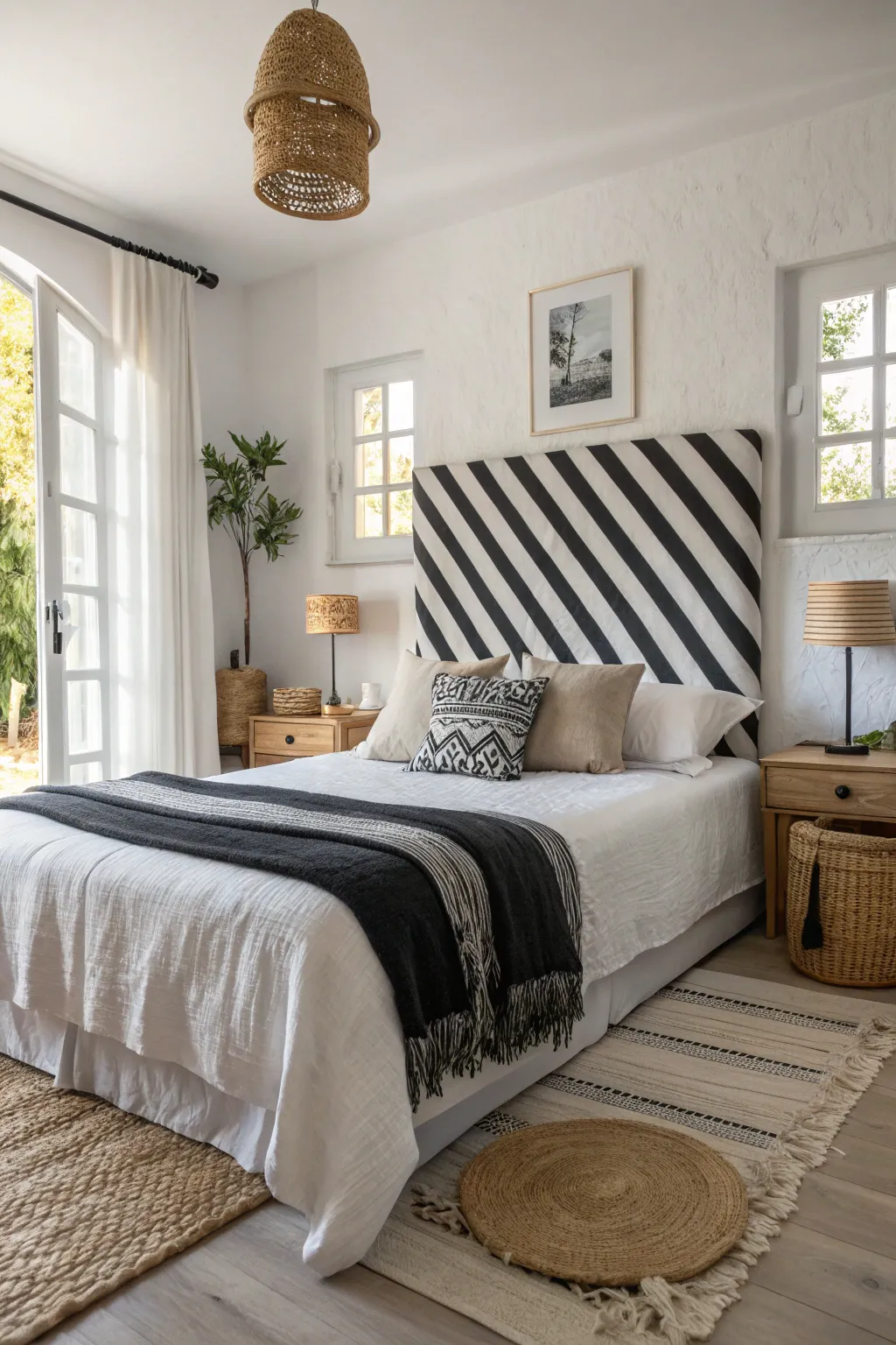 18+ Stylish Black & White Bedroom Ideas