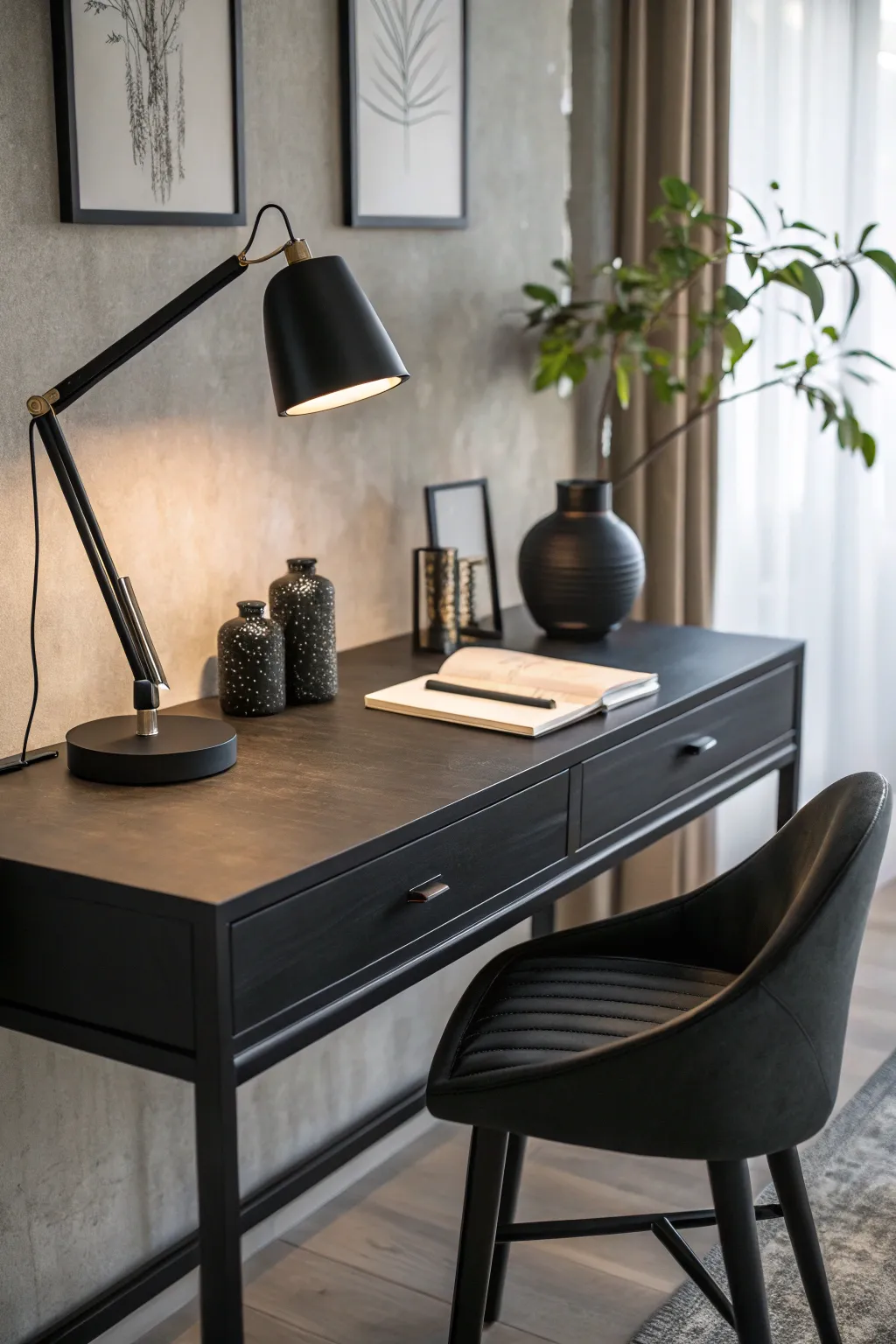 18+ Stylish Black Desk Decor Ideas You’ll Love