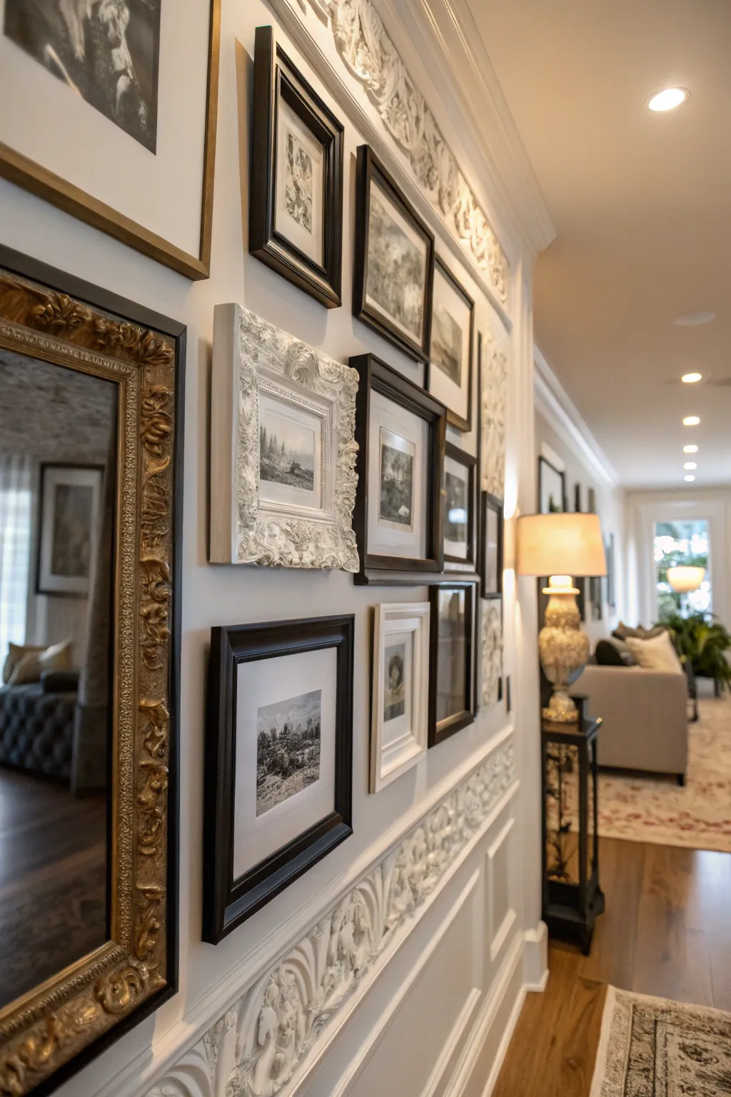 15+ Striking Black & White Gallery Wall Ideas