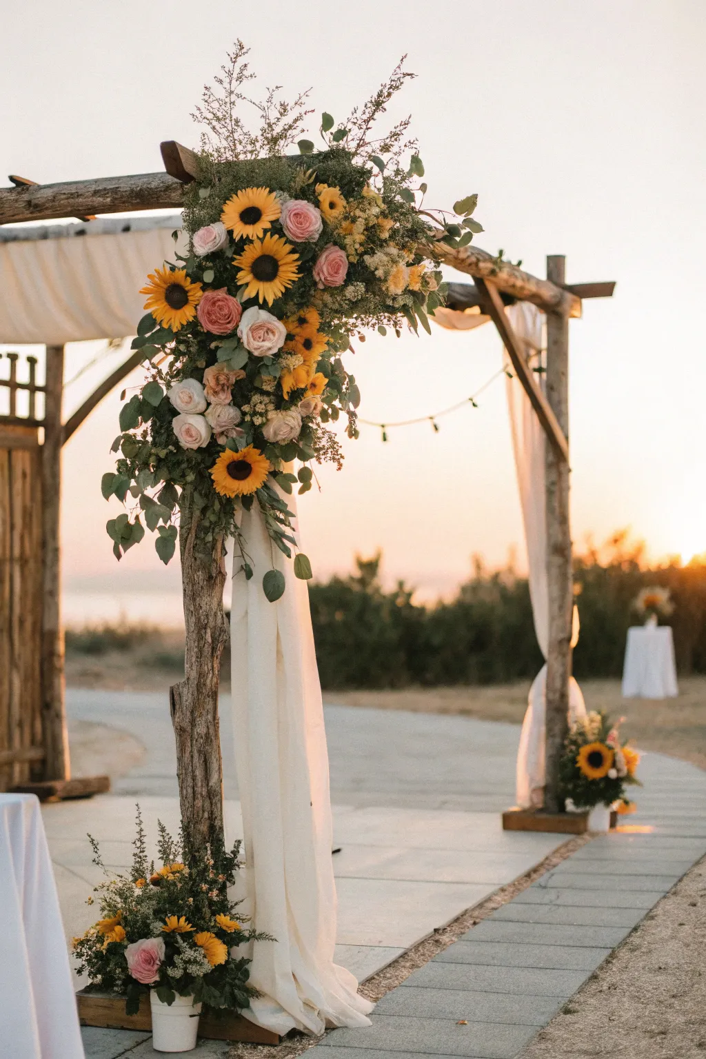 17+ Charming Rustic Wedding Altar Ideas