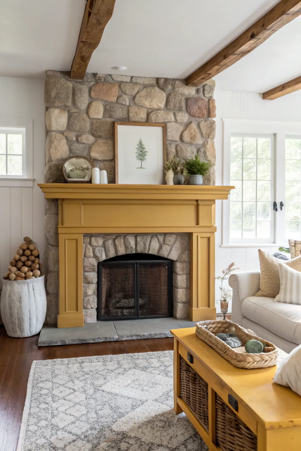 15+ Stylish Painted Fireplace Mantel Ideas