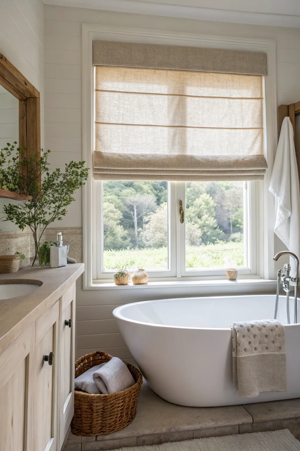 19+ Stylish Window Treatment Ideas for Bathrooms