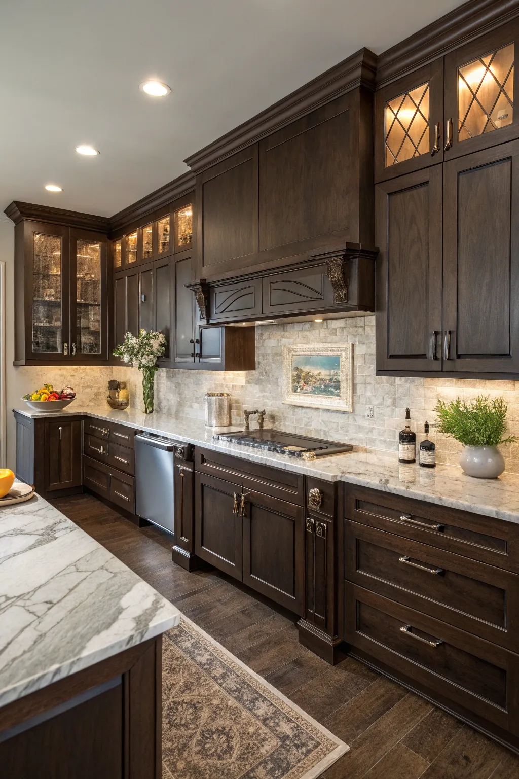 17+ Stylish Stained Kitchen Cabinet Ideas