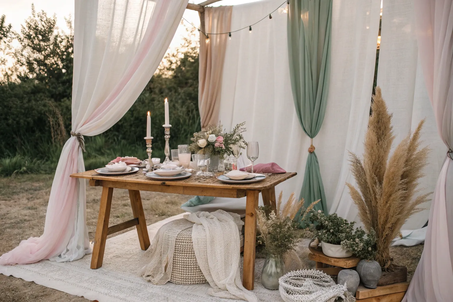 17+ Charming Sweetheart Table Backdrop Ideas