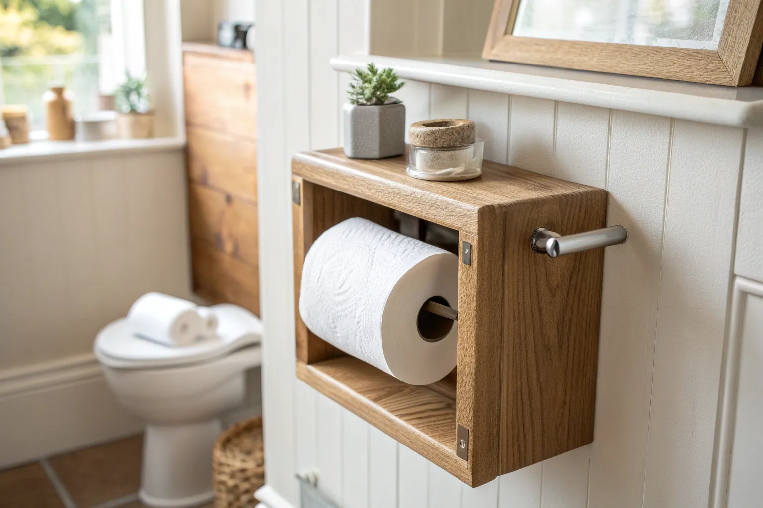15+ Smart Toilet Paper Holder Ideas for Small Bathrooms