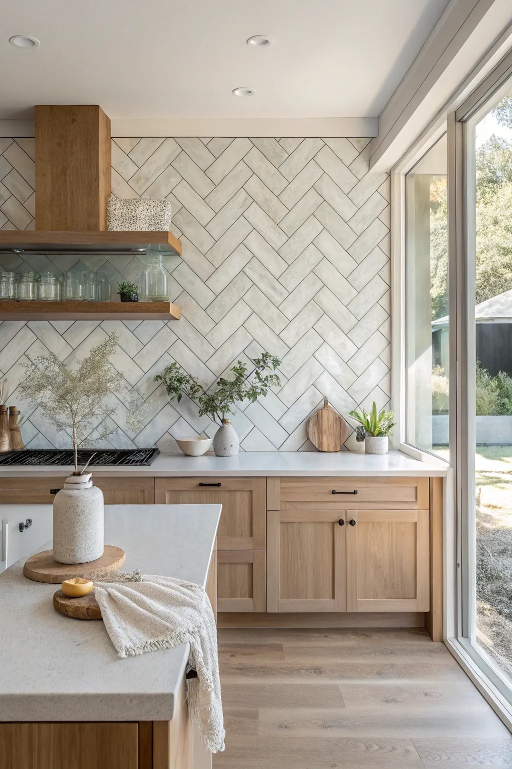 18+ Stunning Herringbone Backsplash Ideas