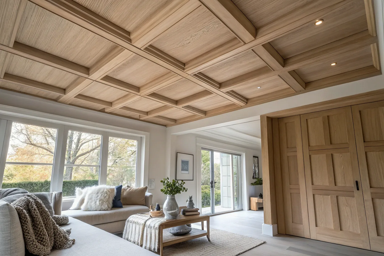 16+ Stylish Modern Coffered Ceiling Ideas